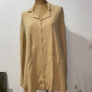 NWT $330 RUNDHOLZ Gold Cardigan Sweater L